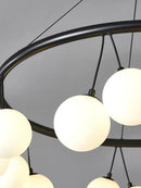 Circular glass designer pendant light for modern interiors