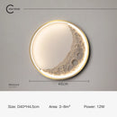 Decorative dimmable LED moon wall light