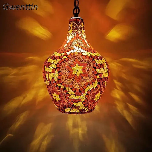 Bohemian art vase chandelier for handmade home decor - vue 3 sur 13
