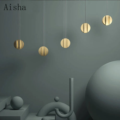 Modern copper pendant light for decorative indoor lighting - vue 4 sur 9