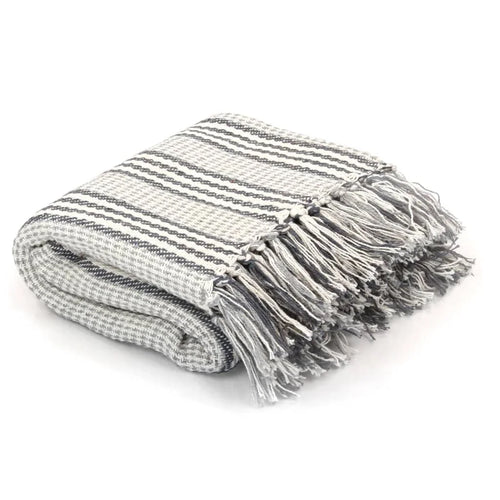 Plaid coton chevrons doux confortable pour salon chambre - vue 8 sur 17
