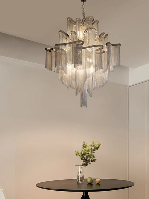Minimalist design pendant light with tassel for modern interiors - vue 2 sur 14