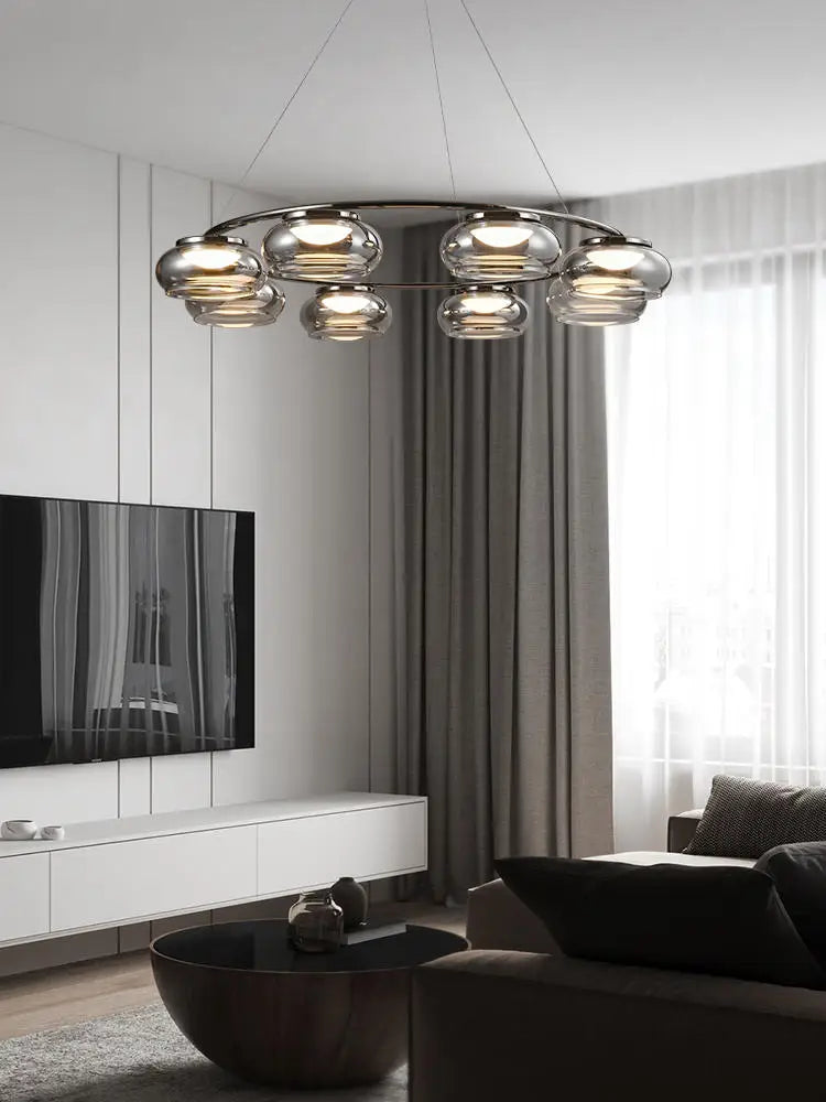 Luxury glass pendant light for modern decor - vue 4 sur 9