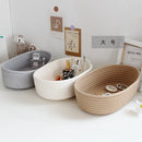 woven cotton rope storage baskets for toys and clothes