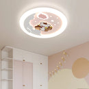 Astronaut ceiling light for children's room with playful and protective design