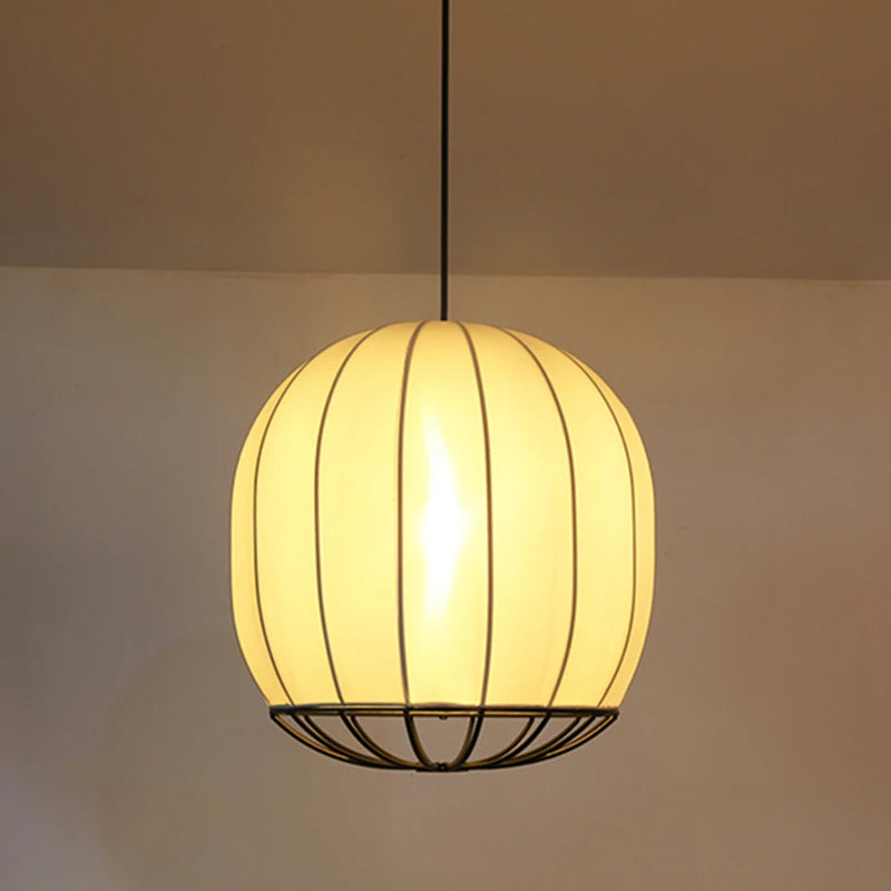 Modern nordic fabric chandelier for minimalist interiors - vue 5 sur 9