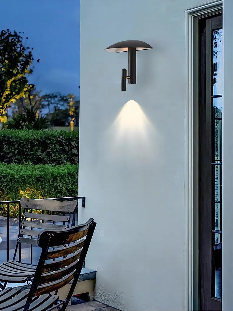 Modern mushroom LED wall light for contemporary interiors