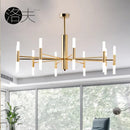 Modern art deco designer pendant chandelier for a bright interior