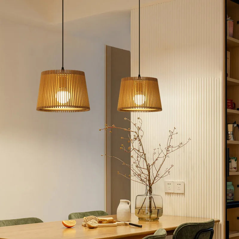 Modern solid wood pendant light for interior decoration