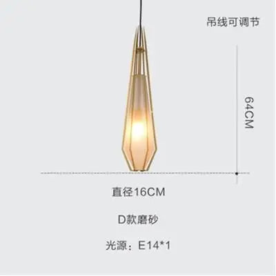 Art deco diamond pendant light for indoor and outdoor lighting - vue 8 sur 15