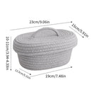 Oval cotton rope baskets for storage and organization
