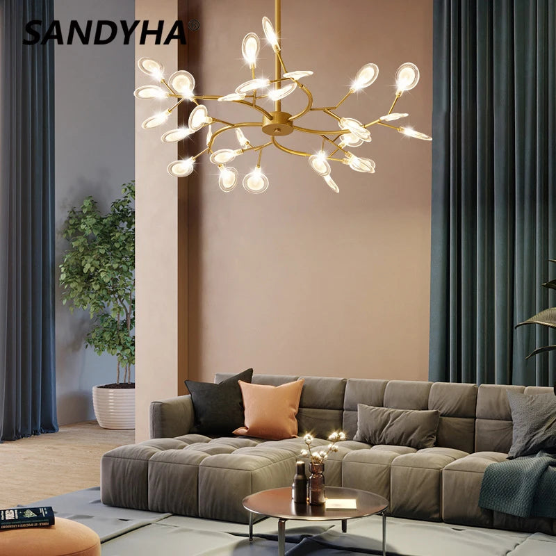 Modern simple chandelier with creative design for interior decor