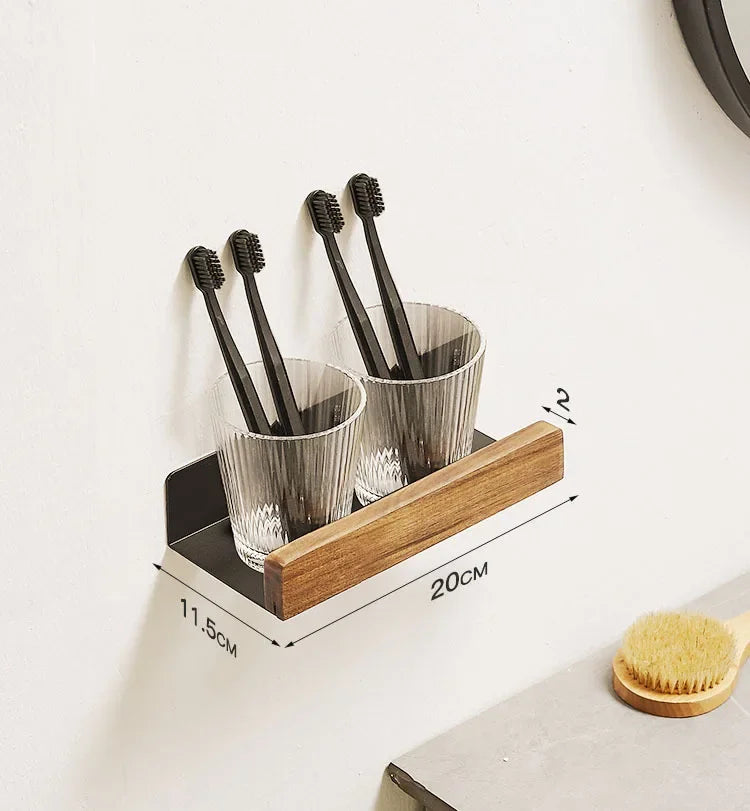 bathroom storage wall shelf