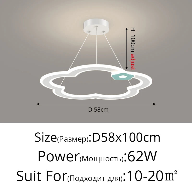 plafonnier led suspendu planète intelligente design minimaliste protection yeux enfant