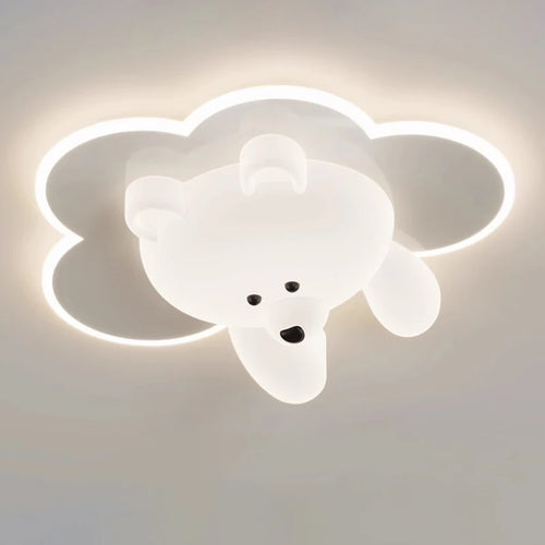 Cute bear and cloud-shaped children's ceiling lights - vue 6 sur 10