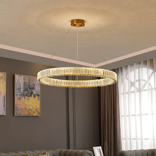 Premium modern crystal chandelier for stylish interiors - vue 3 sur 11