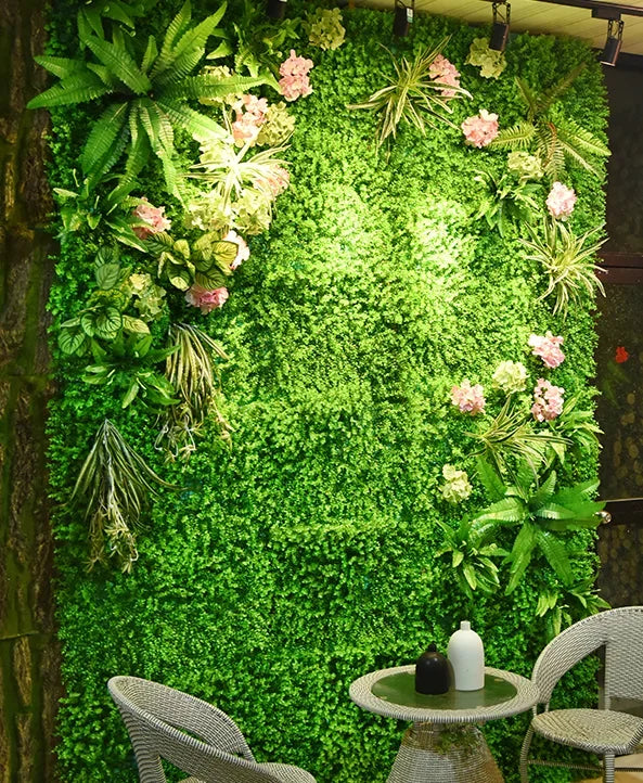 Artificial grass wall decoration for events and parties - vue 17 sur 21