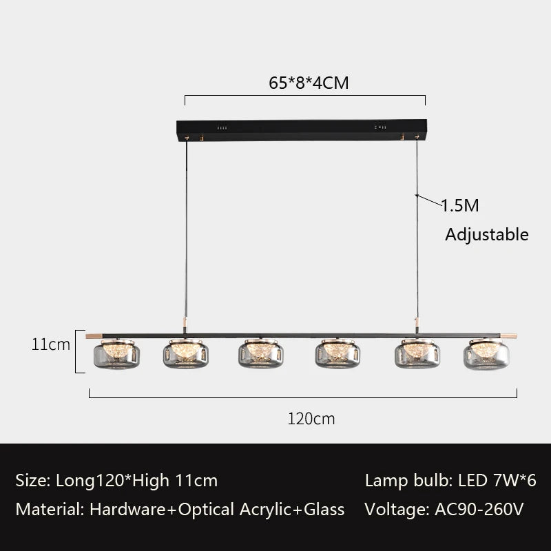High-end Italian minimalist chandelier for modern lighting