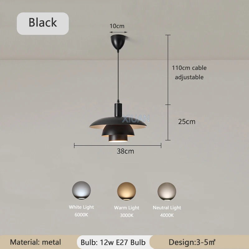 Creative metal LED pendant light for table lighting