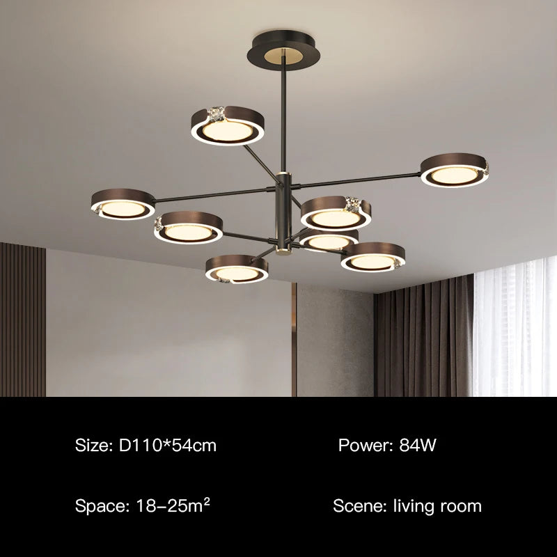 Modern LED pendant light with elegant minimalist design for interiors - vue 9 sur 18
