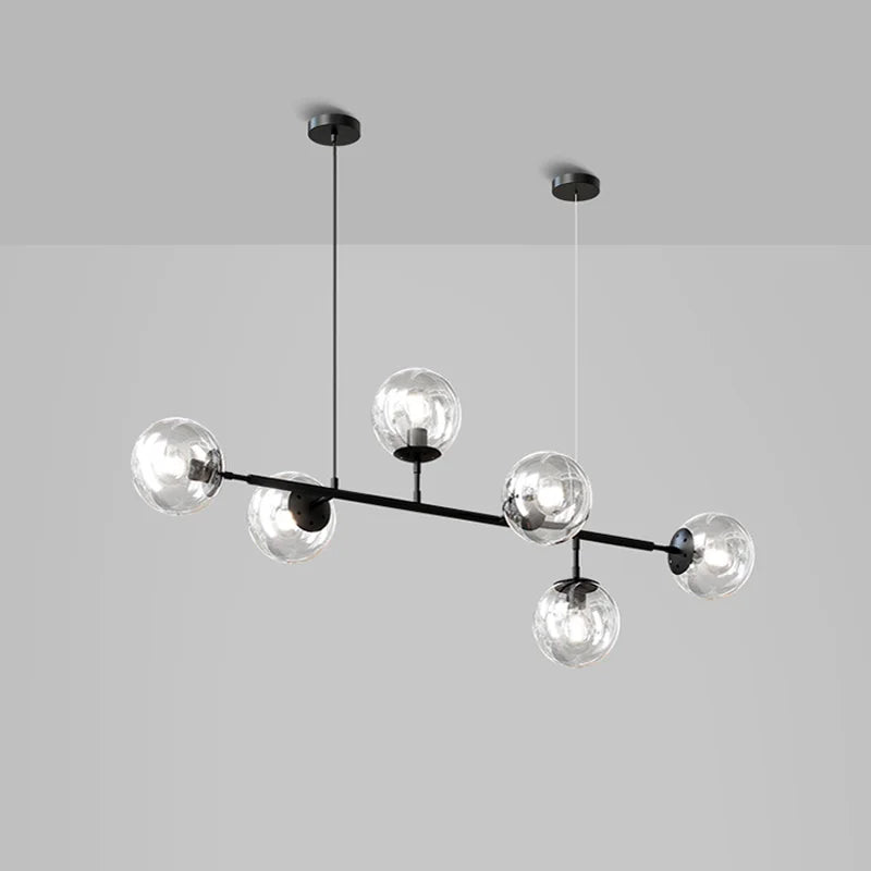 Modern glass globe chandelier