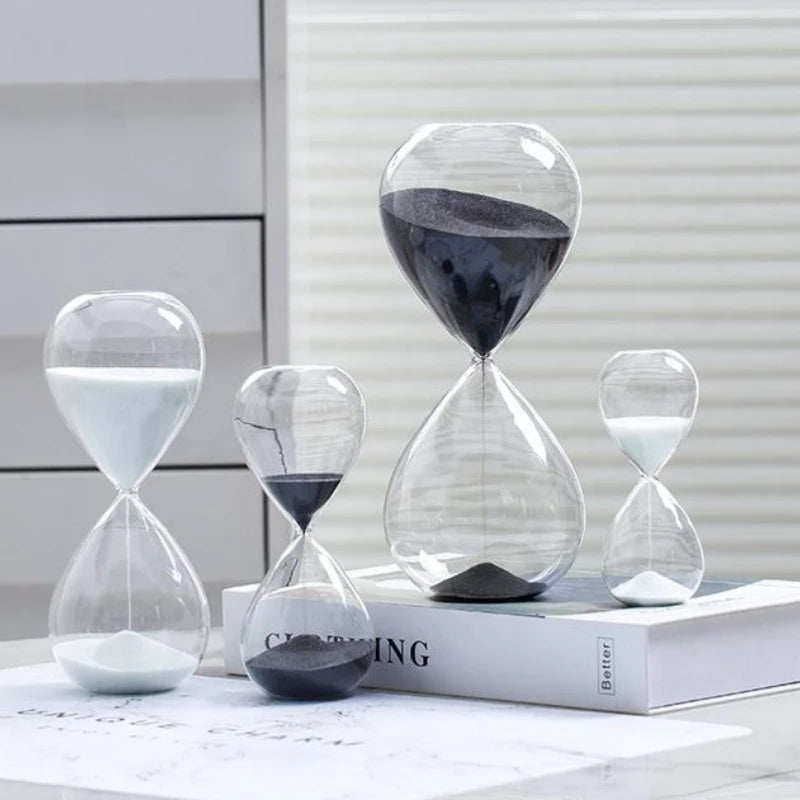 colored glass hourglass modern decoration for office and home