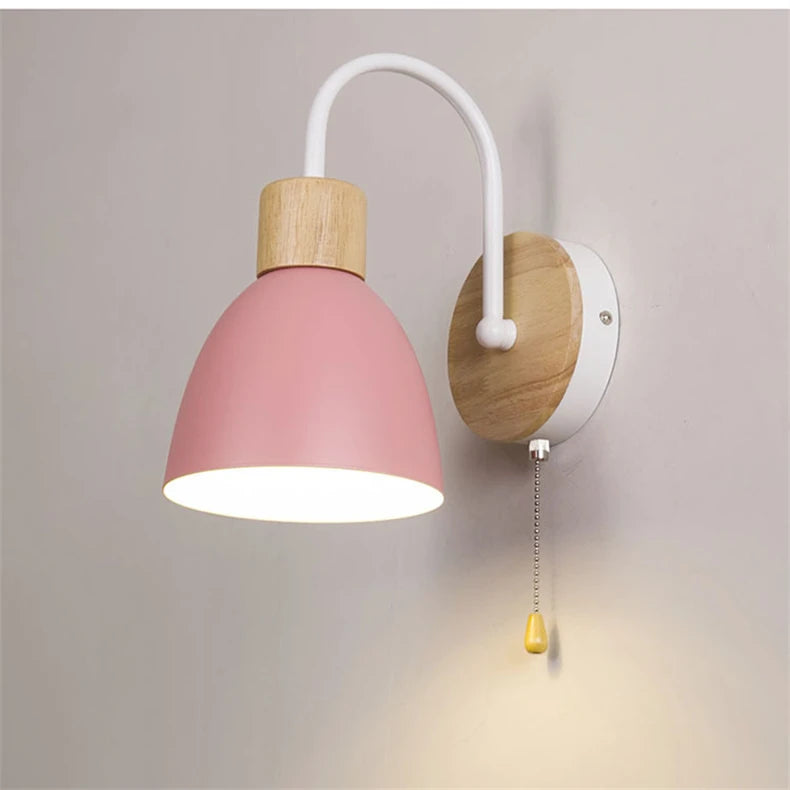 Modern Nordic macaron wall light with LED switch - vue 11 sur 18