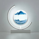LED sand art table lamp for dynamic interior decoration