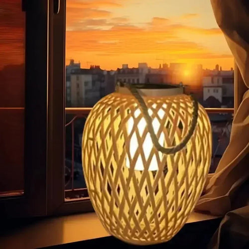 Solar bamboo-effect outdoor light for decorative garden use - vue 3 sur 8