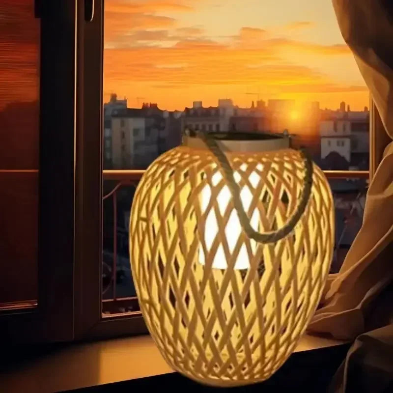 Solar bamboo-effect outdoor light for decorative garden use - vue 3 sur 8