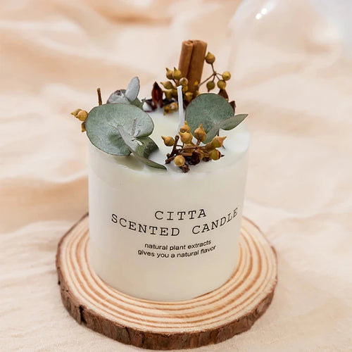Forest Series Scented Soy Candle with Wooden Holder, 4 Fragrances, Aromatherapy Candles for Home Meditation Decoration, 285g - vue 5 sur 9