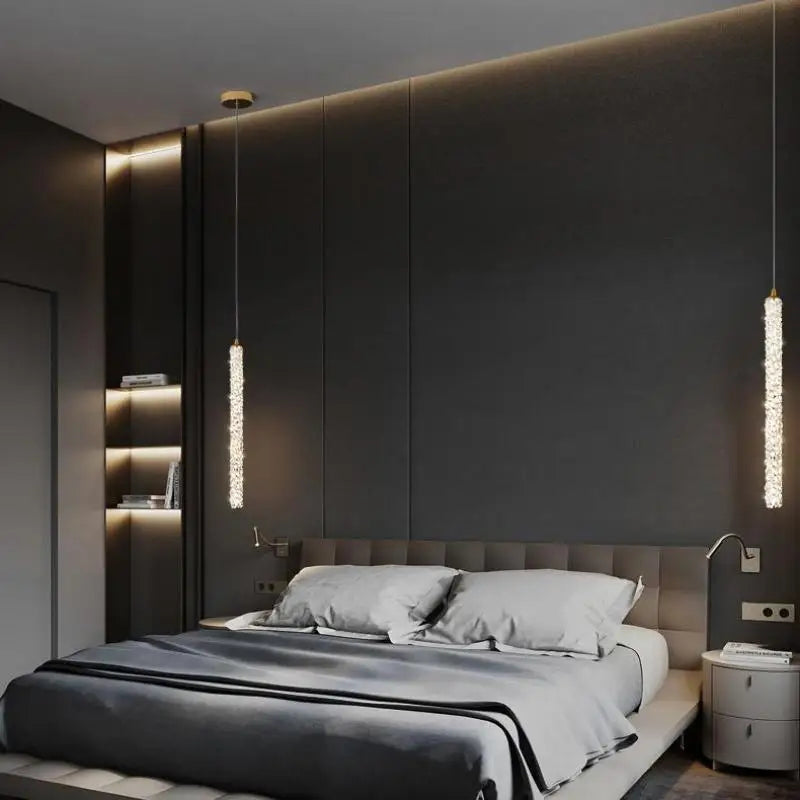 Modern crystal bedside lamp for interior decoration