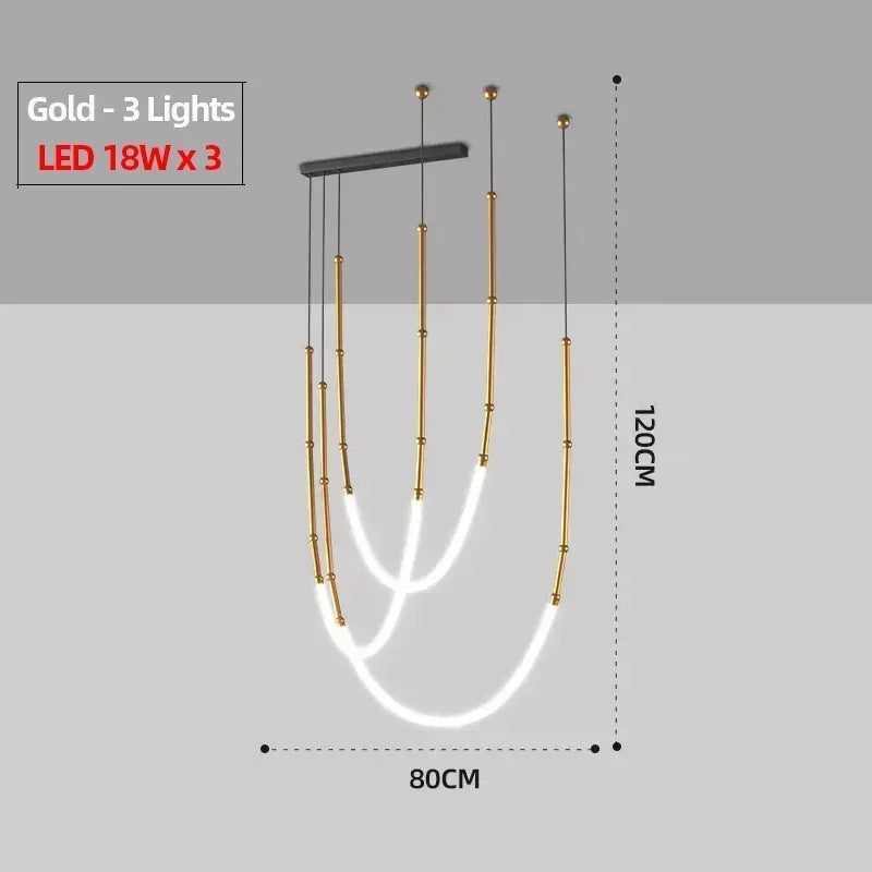 Modern LED pendant light for stylish and elegant interior decor - vue 7 sur 12