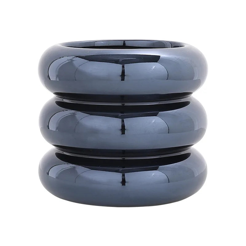 geometric ceramic flower pots for garden decoration - vue 15 sur 15