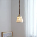 Nordic design decorative LED pendant light in copper and ceramic
