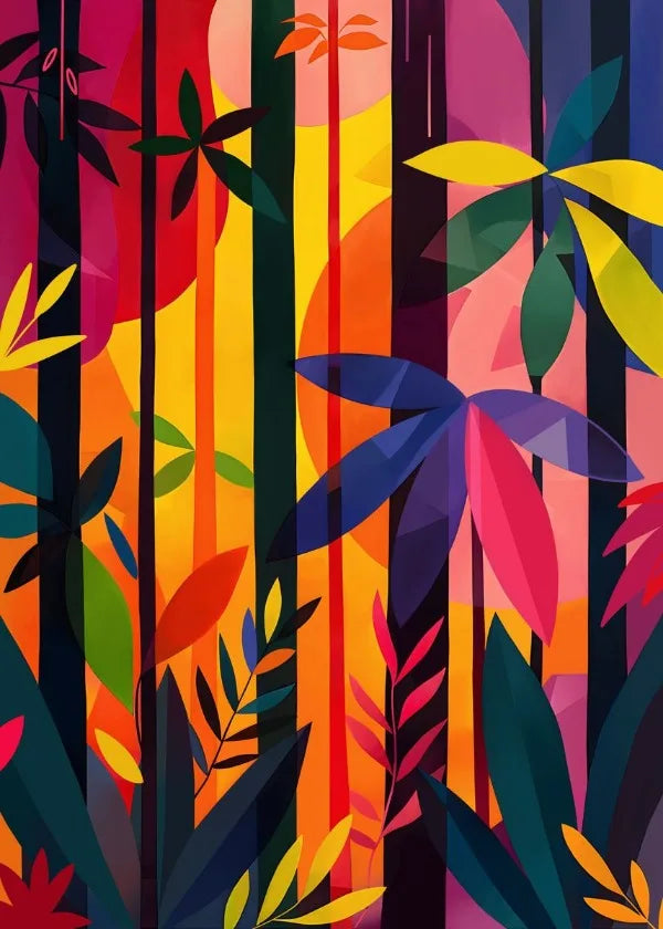 Decorative abstract painting for aesthetic wall art