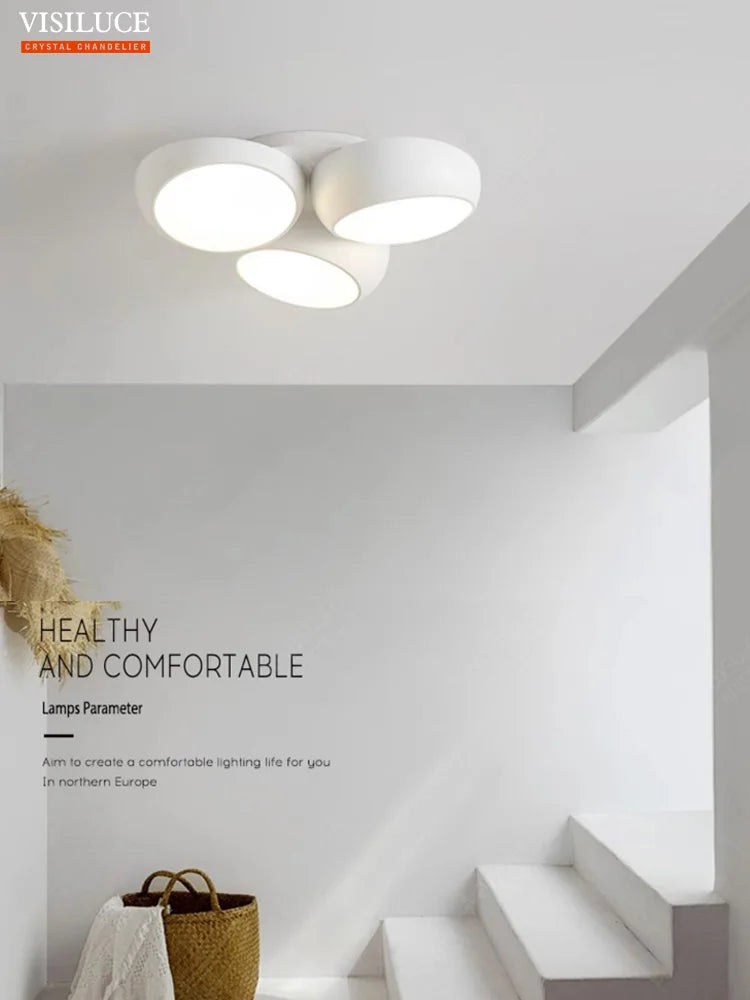 Modern LED ceiling light for creative and simple ambient lighting - vue 4 sur 6
