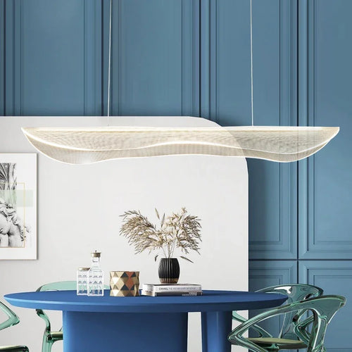 Modern minimalist decorative acrylic LED chandelier - vue 6 sur 12