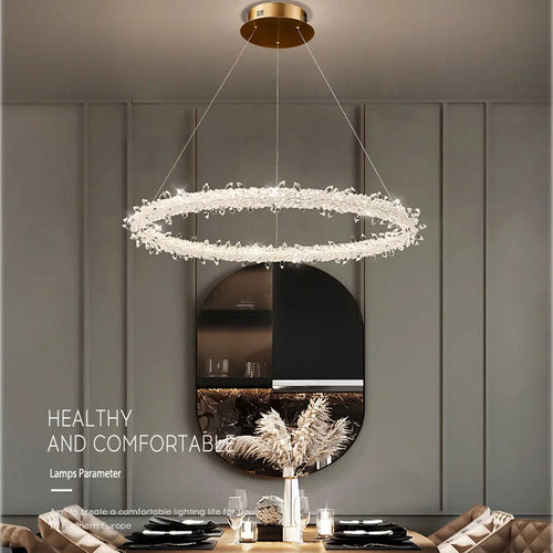 Modern crystal chandelier for elegant interior decoration - vue 3 sur 23