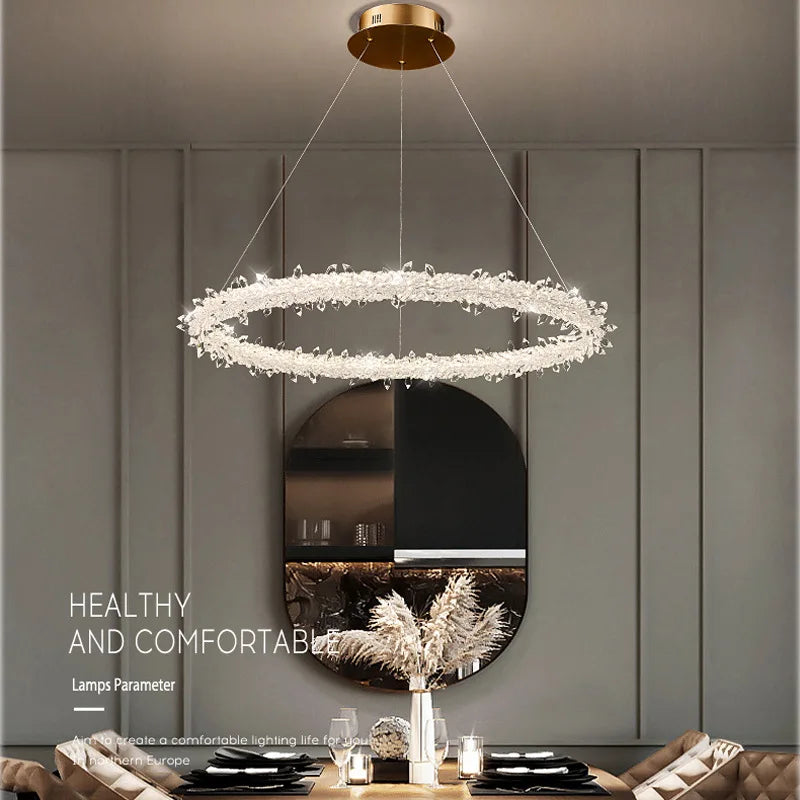 Modern crystal chandelier for elegant interior decoration - vue 3 sur 23