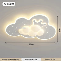 creative crown and cloud chandelier for children