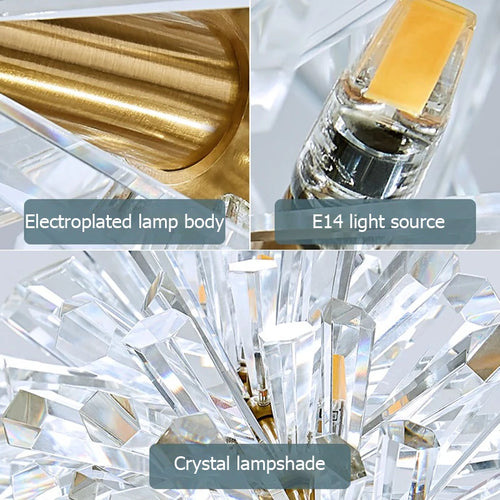 Modern luxury round crystal pendant chandelier - vue 4 sur 10