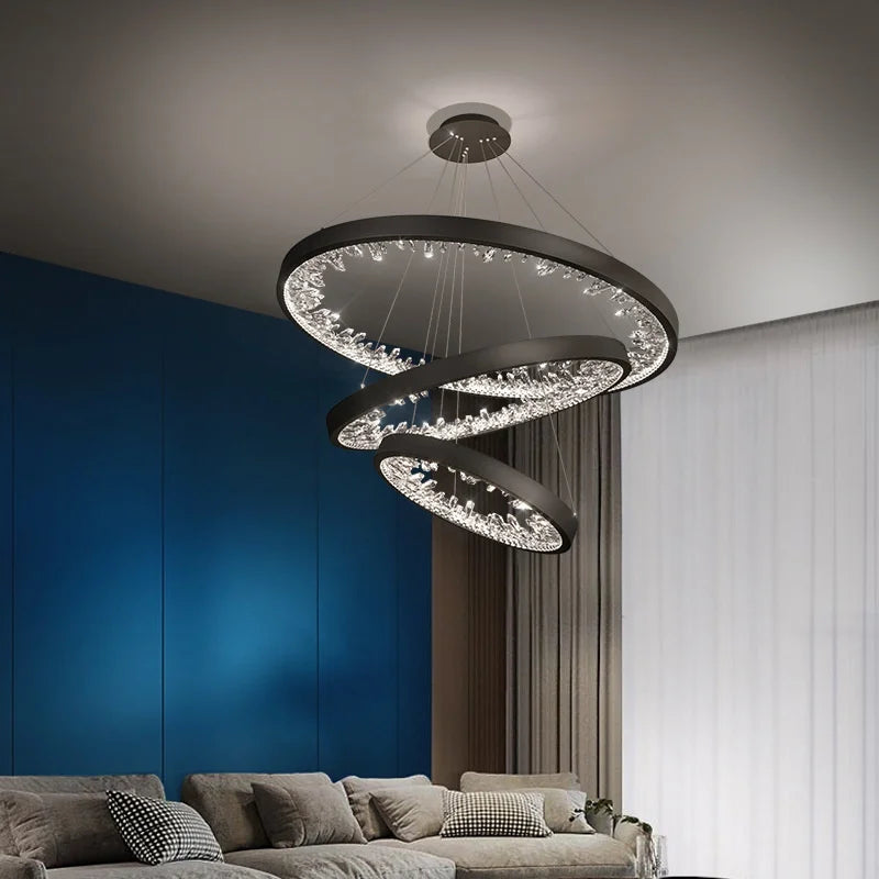 Luxury designer crystal chandelier with LED lighting