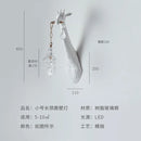 decorative LED resin and crystal giraffe wall light