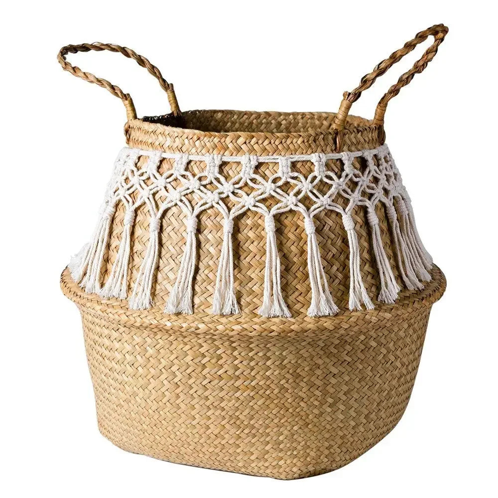 woven wicker basket for versatile storage and decoration - vue 14 sur 18