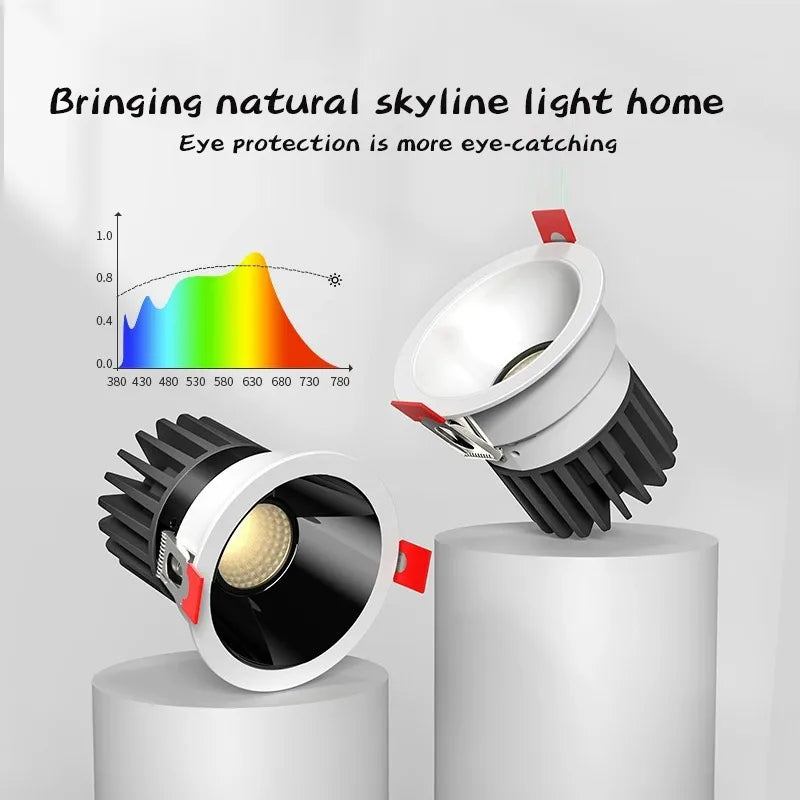 spot led encastré antireflet pour intérieur angle réglable en aluminium - vue 6 sur 18