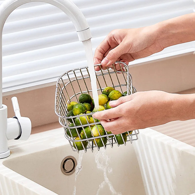 Stainless steel fruit and vegetable storage basket - vue 5 sur 7