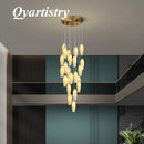 Ceramic tulip chandelier for LED pendant duplex rotation