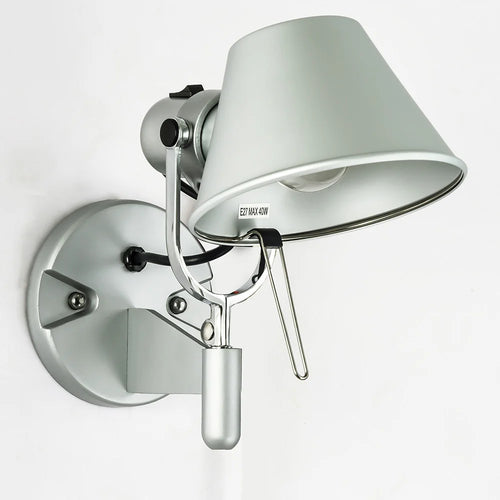 Vintage industrial swing arm wall light for reading