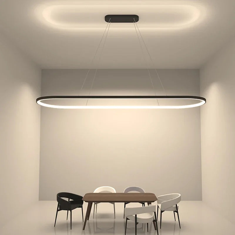 Minimalist Nordic oval chandelier for interior decoration